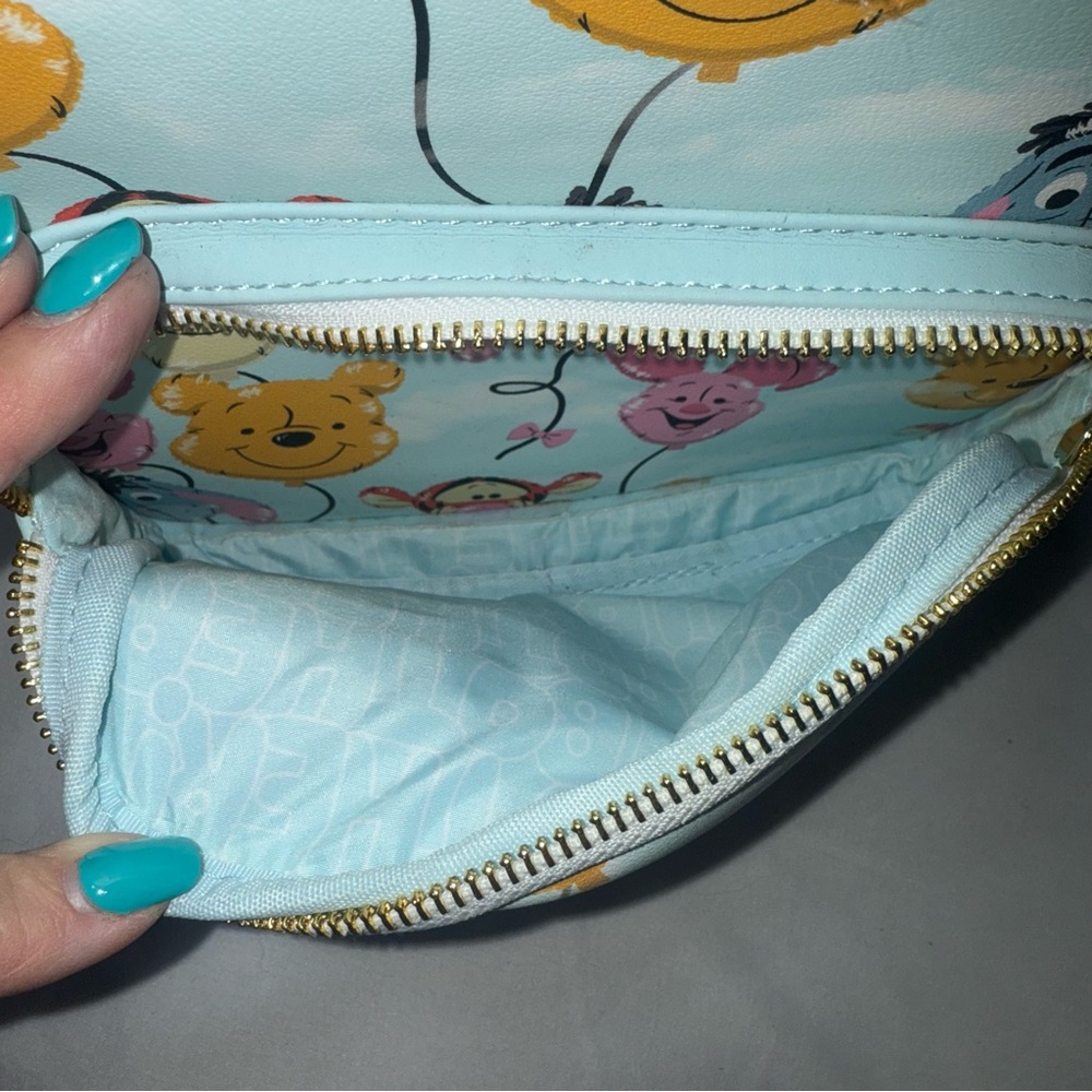 Loungefly Disney mini Backpack - Light Blue with Winnie the Pooh Characters - Picture 6 of 6